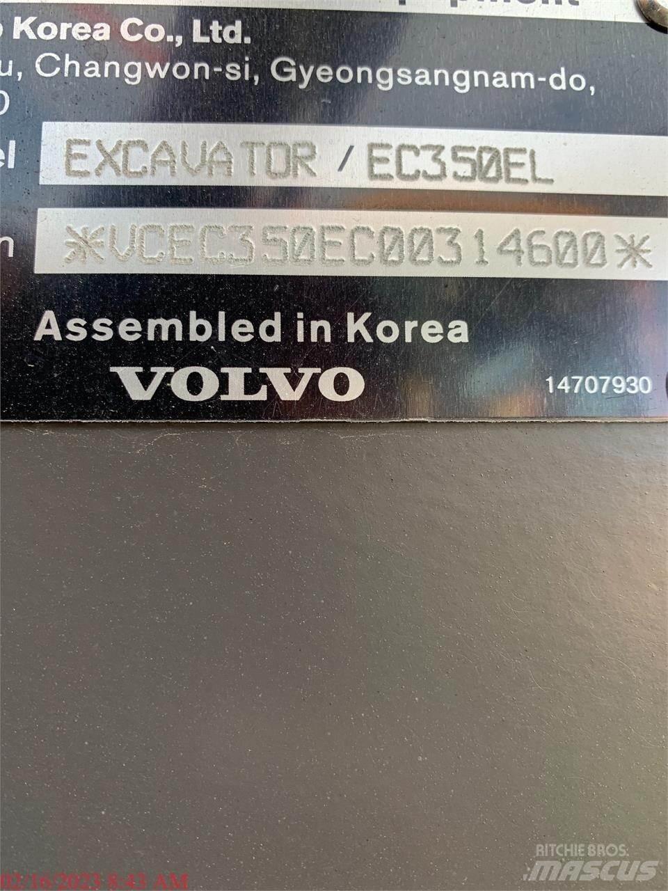Volvo EC350EL Pásová rýpadla