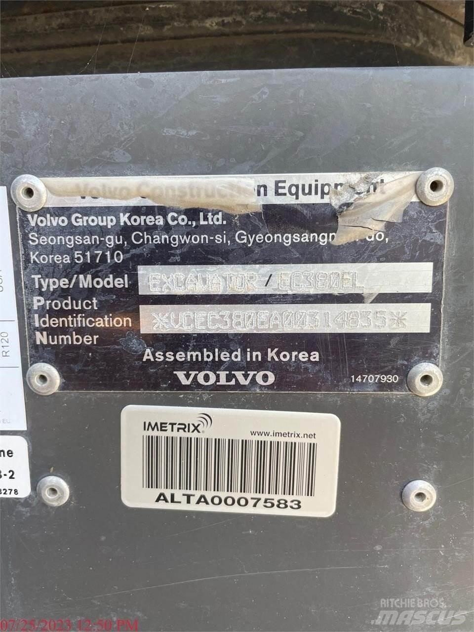 Volvo EC380EL Pásová rýpadla