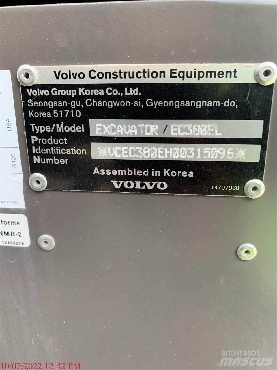 Volvo EC380EL Pásová rýpadla