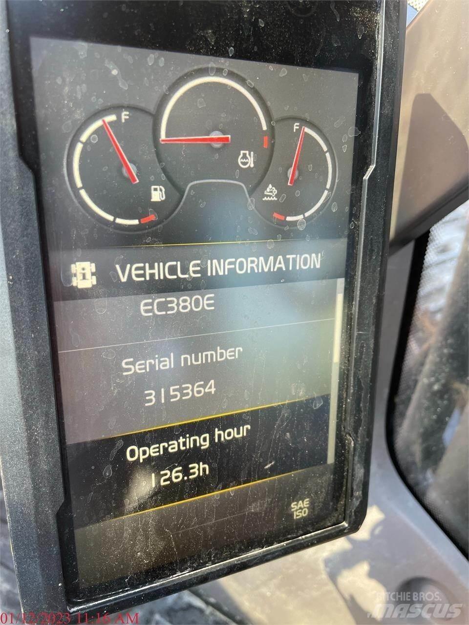 Volvo EC380EL Pásová rýpadla