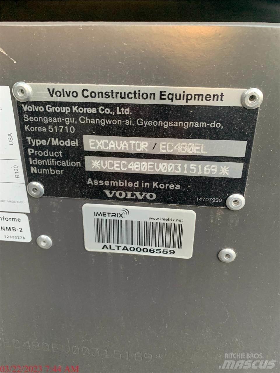 Volvo EC480EL Pásová rýpadla