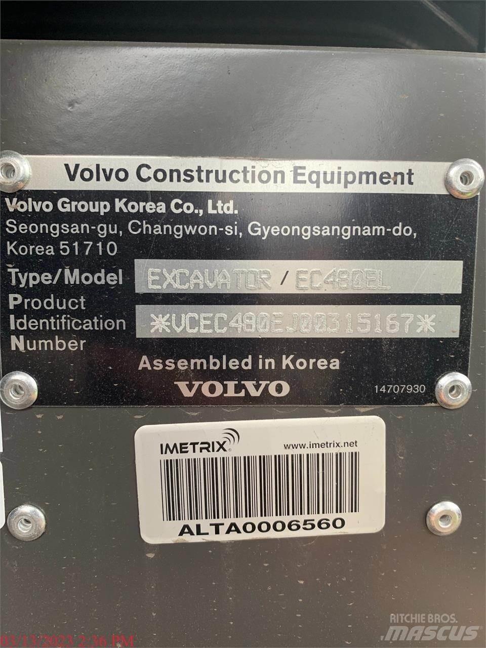 Volvo EC480EL Pásová rýpadla