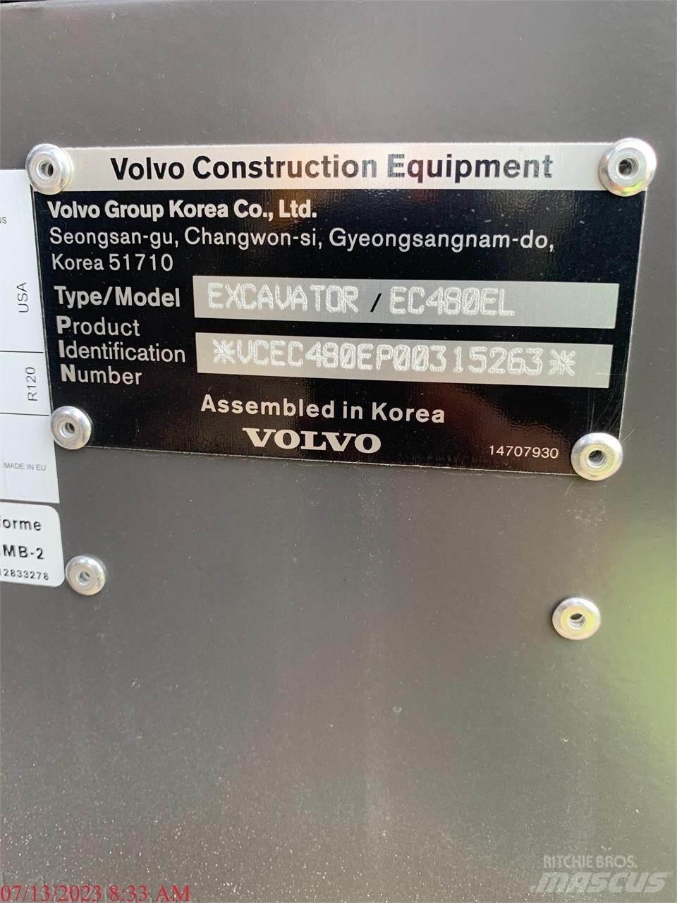 Volvo EC480EL Pásová rýpadla