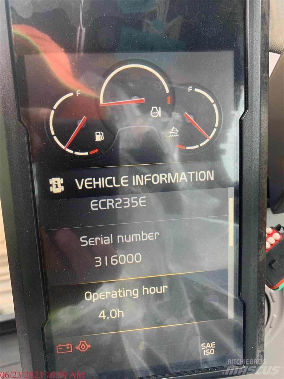 Volvo ECR235EL Pásová rýpadla