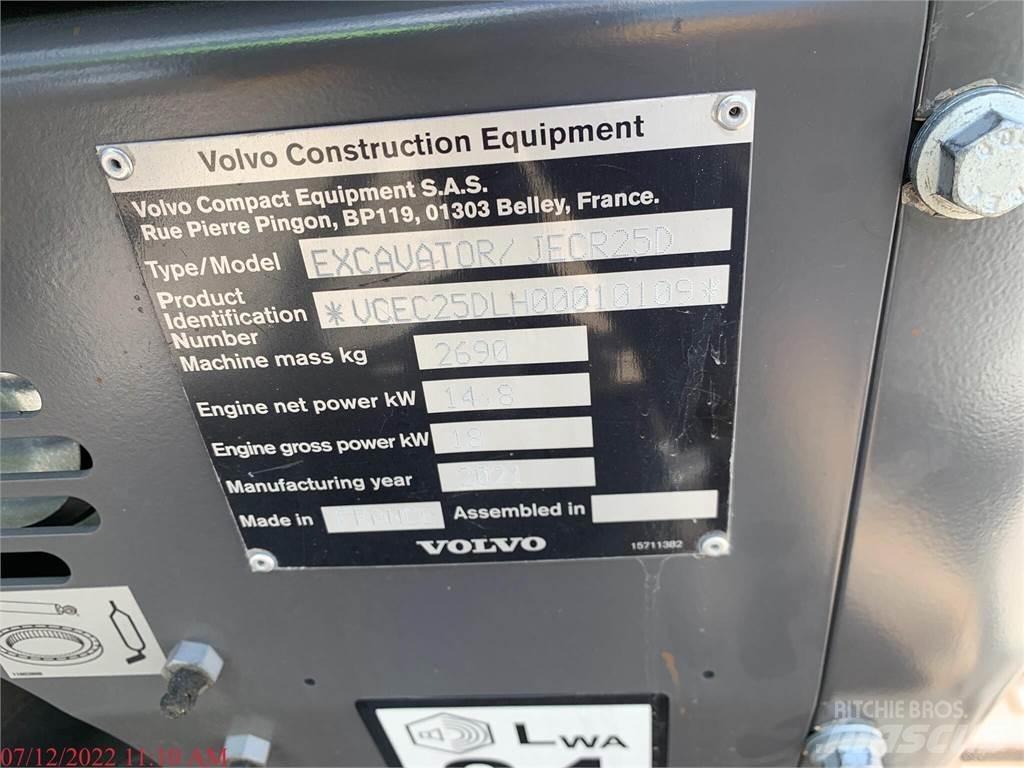 Volvo ECR25D Mini rýpadla < 7t