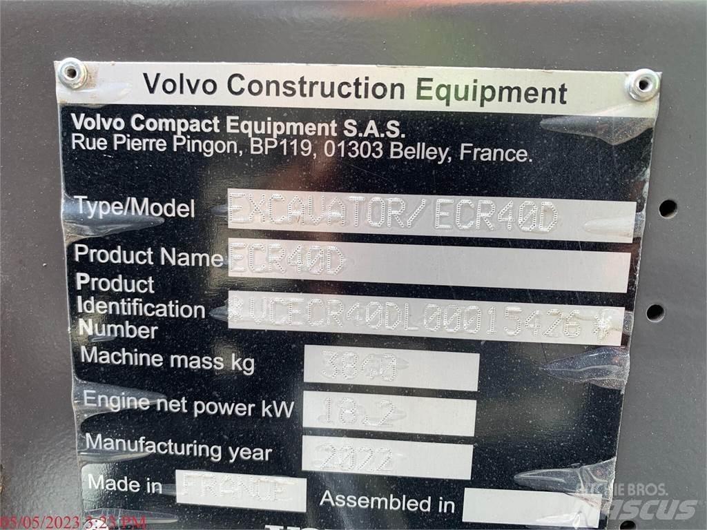 Volvo ECR40D Mini rýpadla < 7t