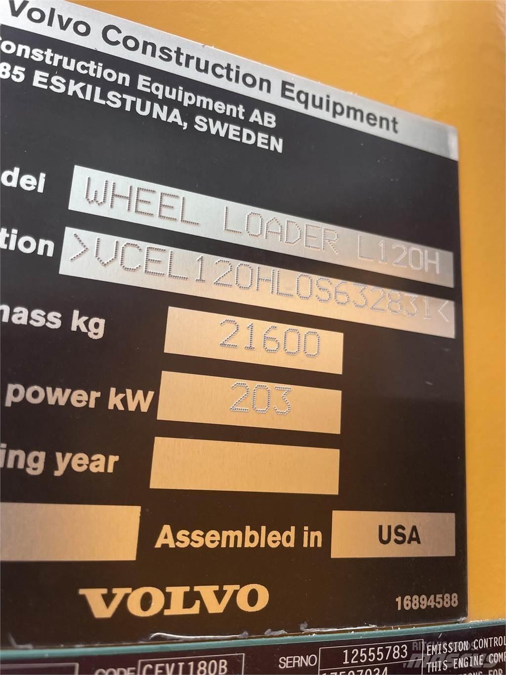 Volvo L120H Kolové nakladače