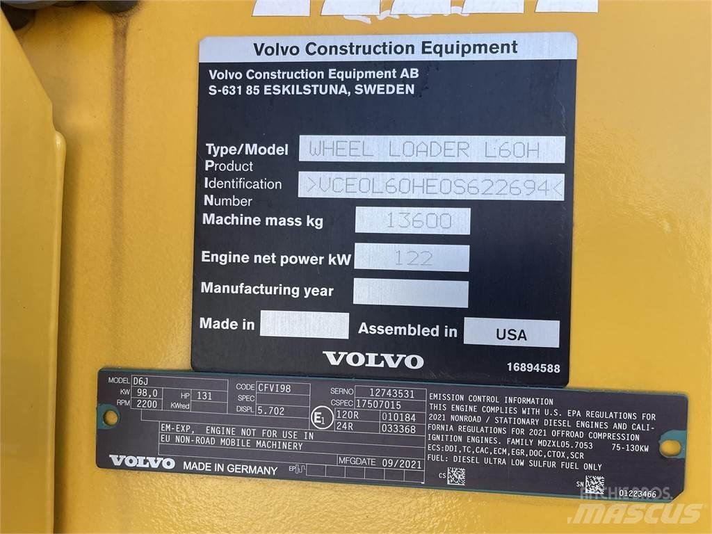 Volvo L60H Kolové nakladače