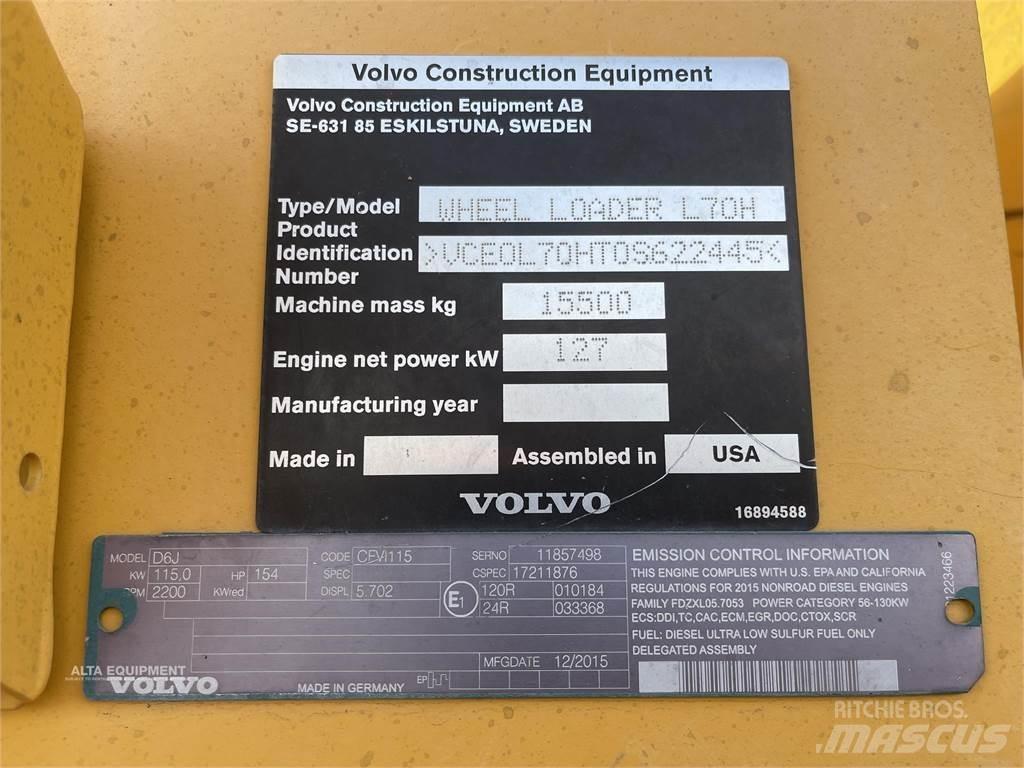 Volvo L70H Kolové nakladače