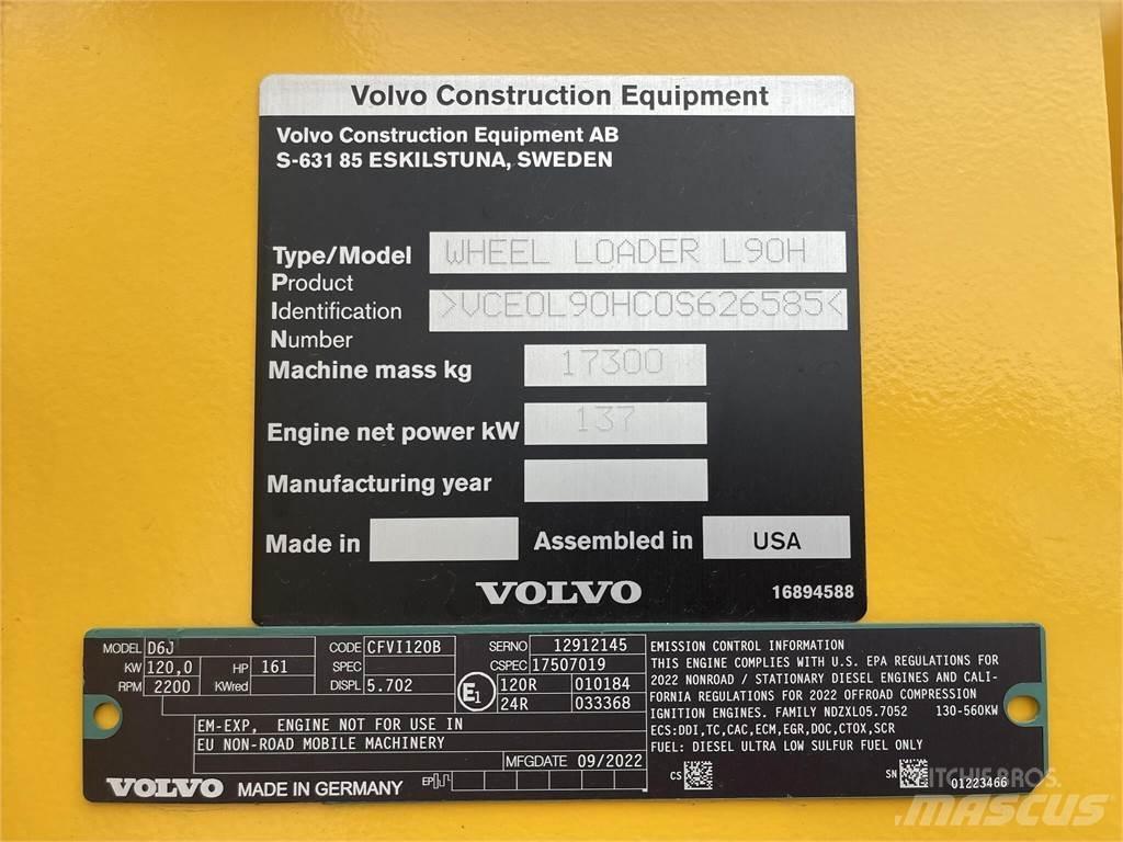 Volvo L90H Kolové nakladače