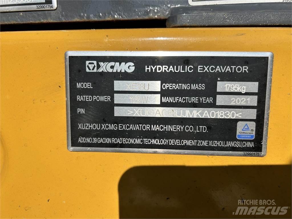 XCMG XE18U Mini rýpadla < 7t
