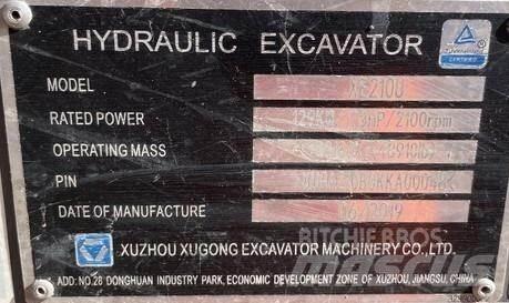 XCMG XE210U Pásová rýpadla