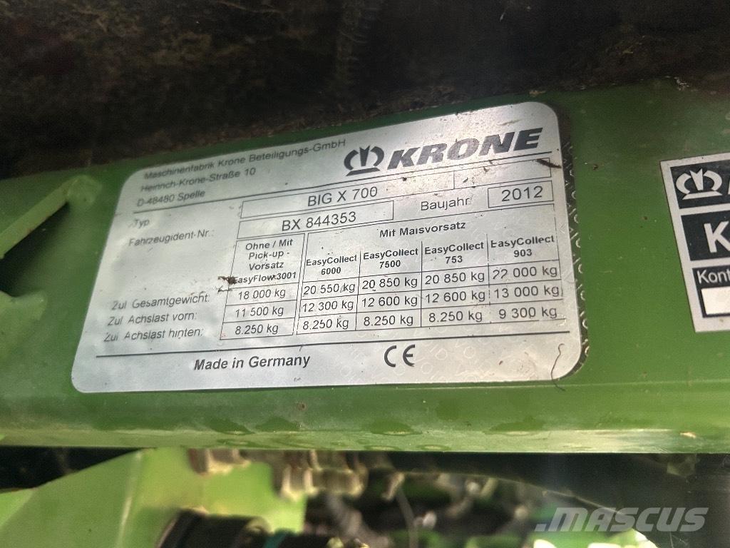 Krone Big X 700 Sklízecí řezačka