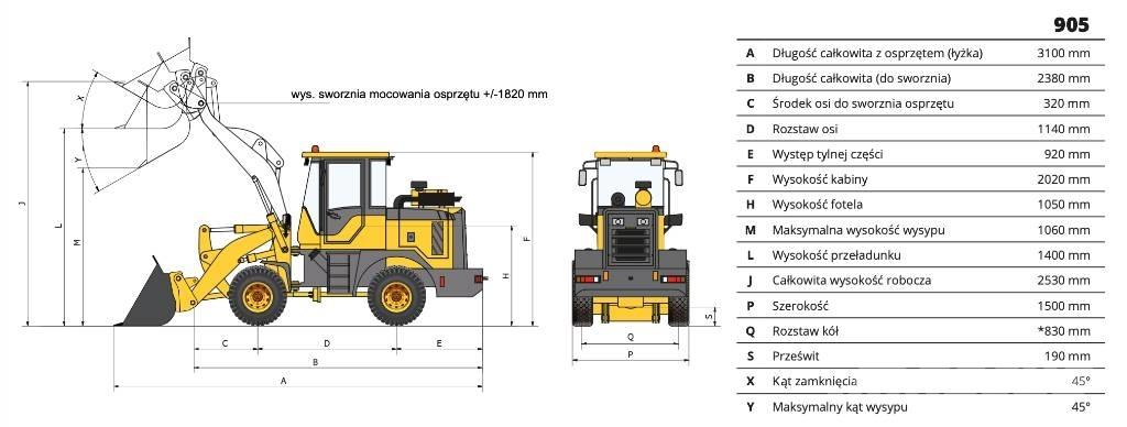 Günstig 905 Teleskopické nakladače pro zemědělství