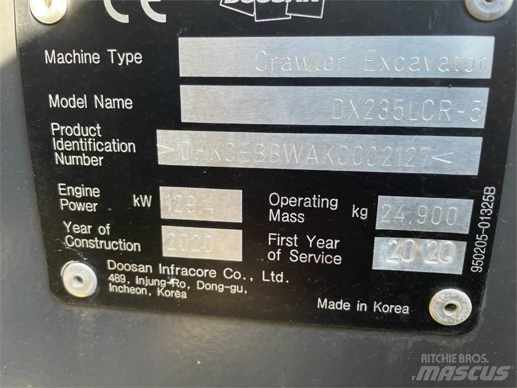 Doosan DX235 LRC Pásová rýpadla