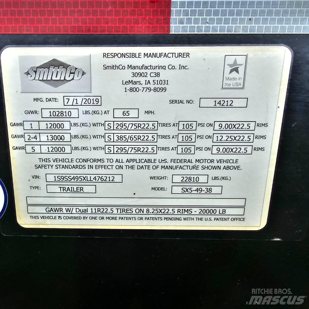 SmithCo SX5-49-38 Sklápěcí přívěsy