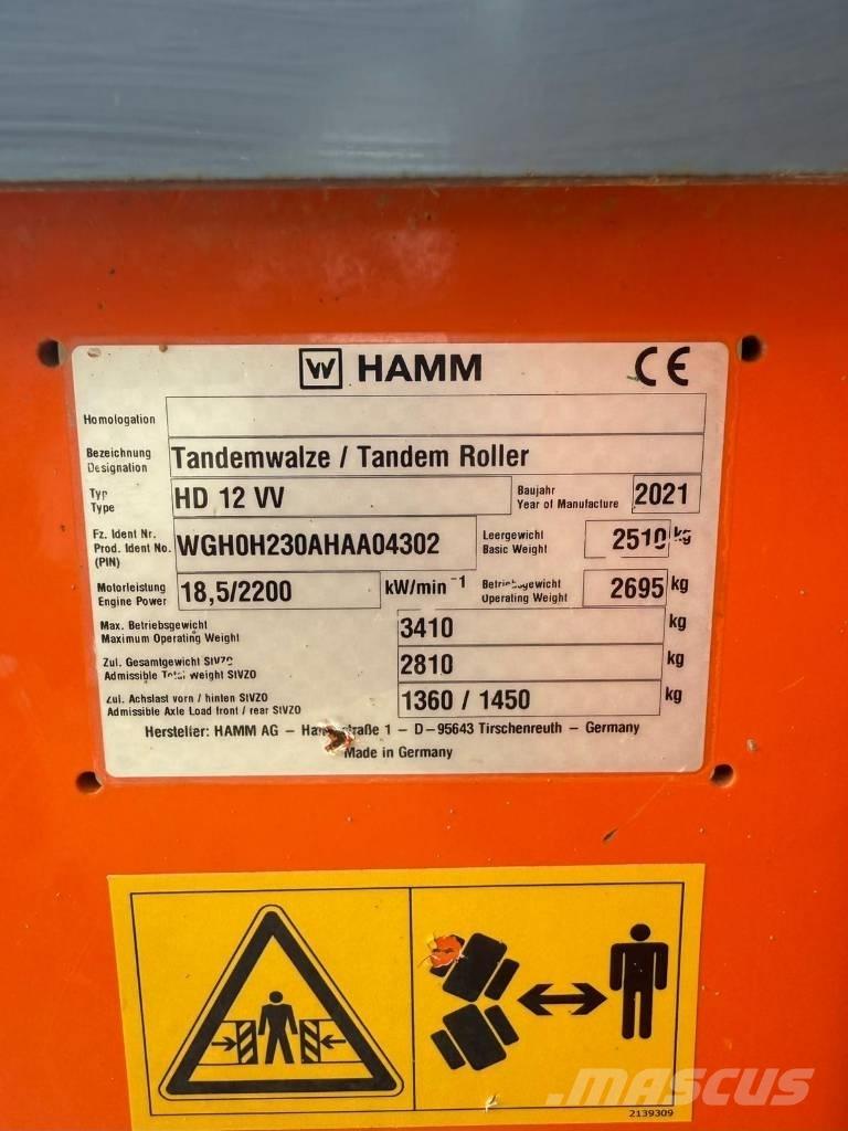 Hamm HD 12 Tandemové válce