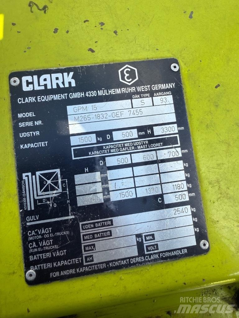 Clark GCM15 LPG vozíky