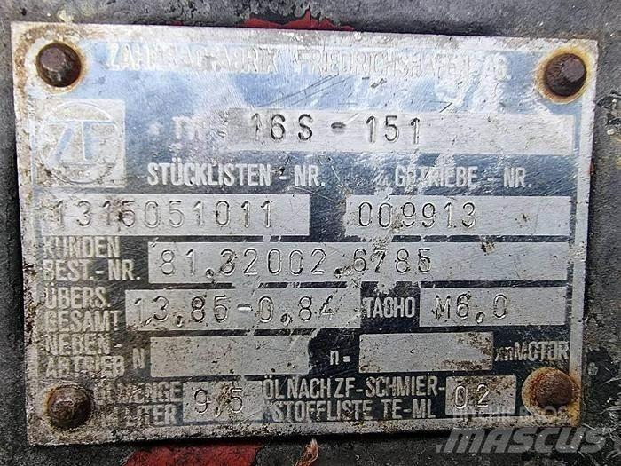 ZF 16 S 151 Doprava – ostatní