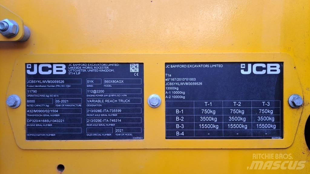 JCB 560-80 Agri Xtra Teleskopické nakladače pro zemědělství