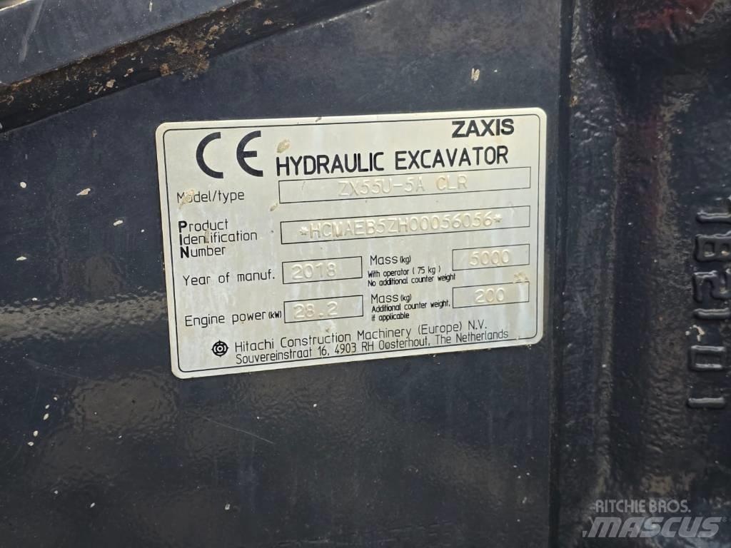 Hitachi ZX55U-5A CLR Mini rýpadla < 7t