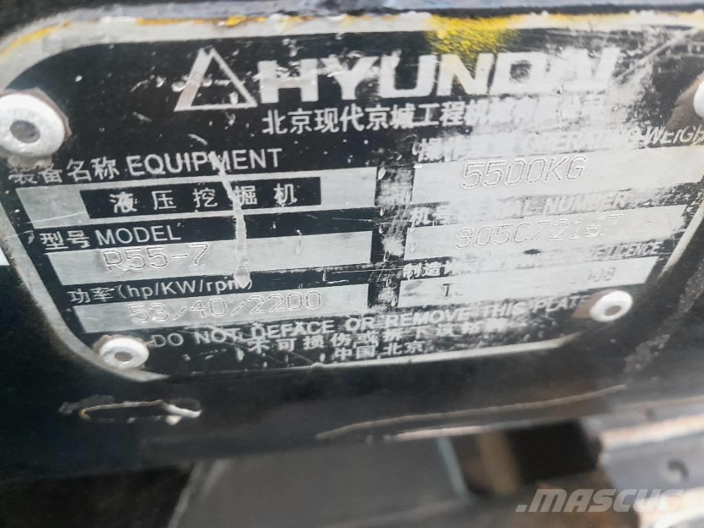Hyundai R55-7 Pásová rýpadla