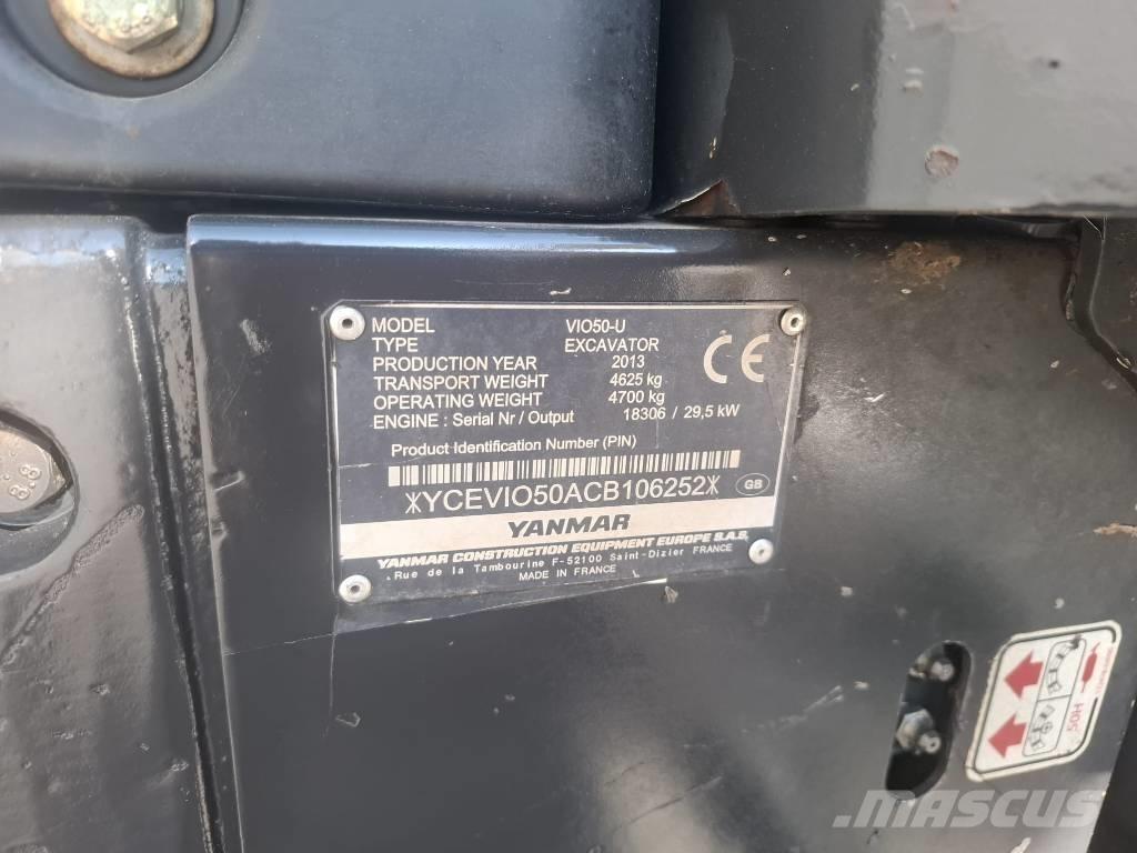 Yanmar Vio 50 U Mini rýpadla < 7t