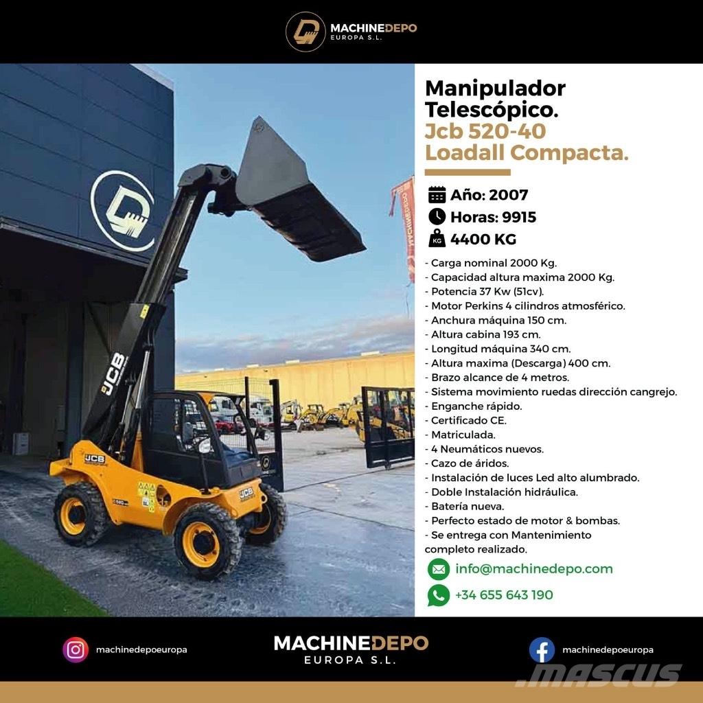 JCB 520-40 Teleskopické manipulátory