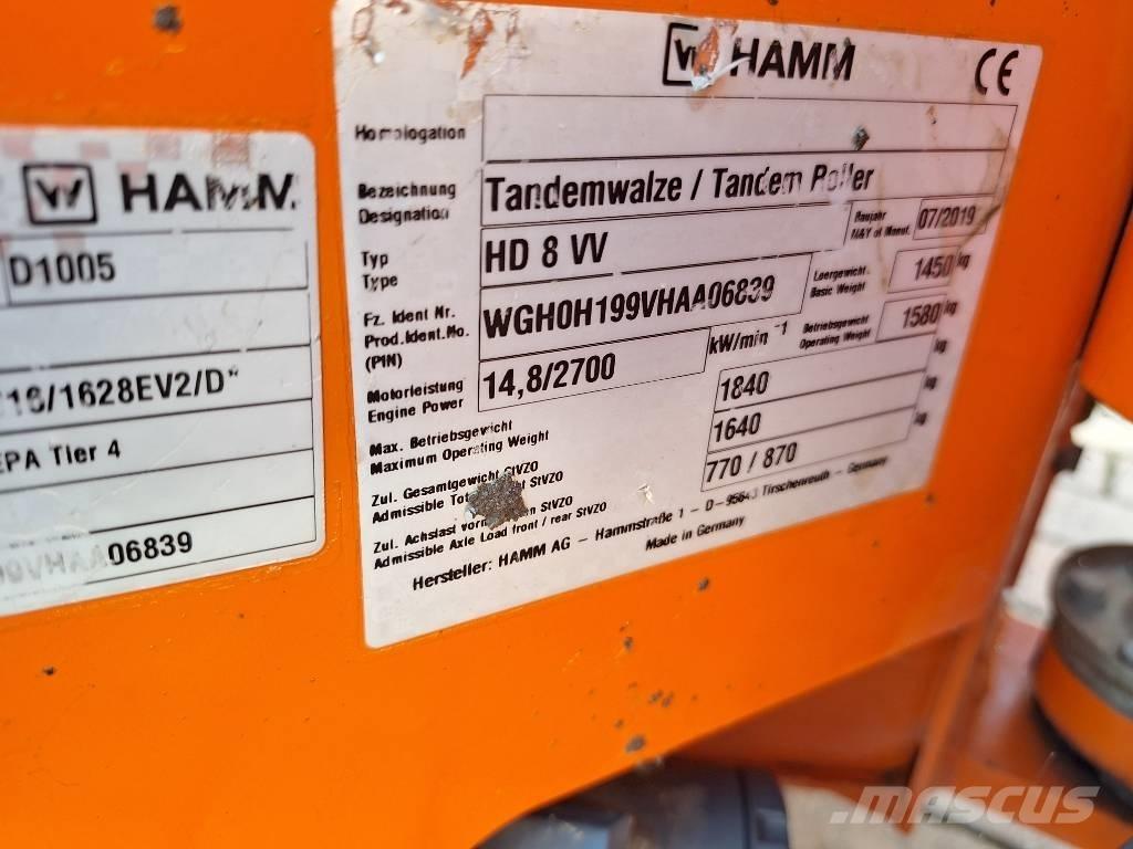 Hamm HD 8 VV Tandemové válce
