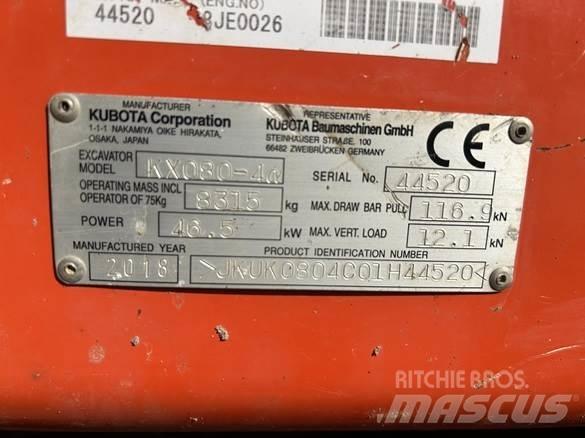 Kubota KX080 - 4 Stavebnictví - ostatní
