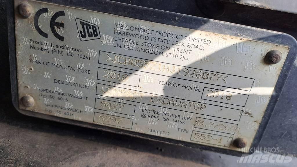 JCB 55Z-1 Mini rýpadla < 7t