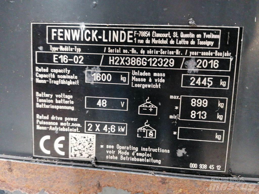 Linde E16-02 Akumulátorové vozíky