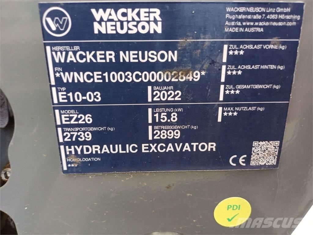 Wacker Neuson EZ26 Pásová rýpadla