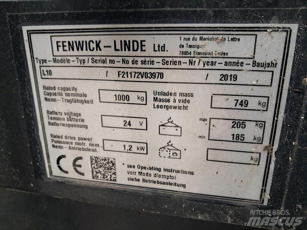 Linde L10 Ručně vedené vysokozdvižné vozíky