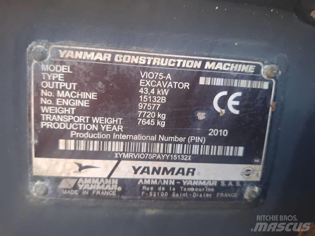 Yanmar Vio 75 A Midi rýpadla 7t - 12t
