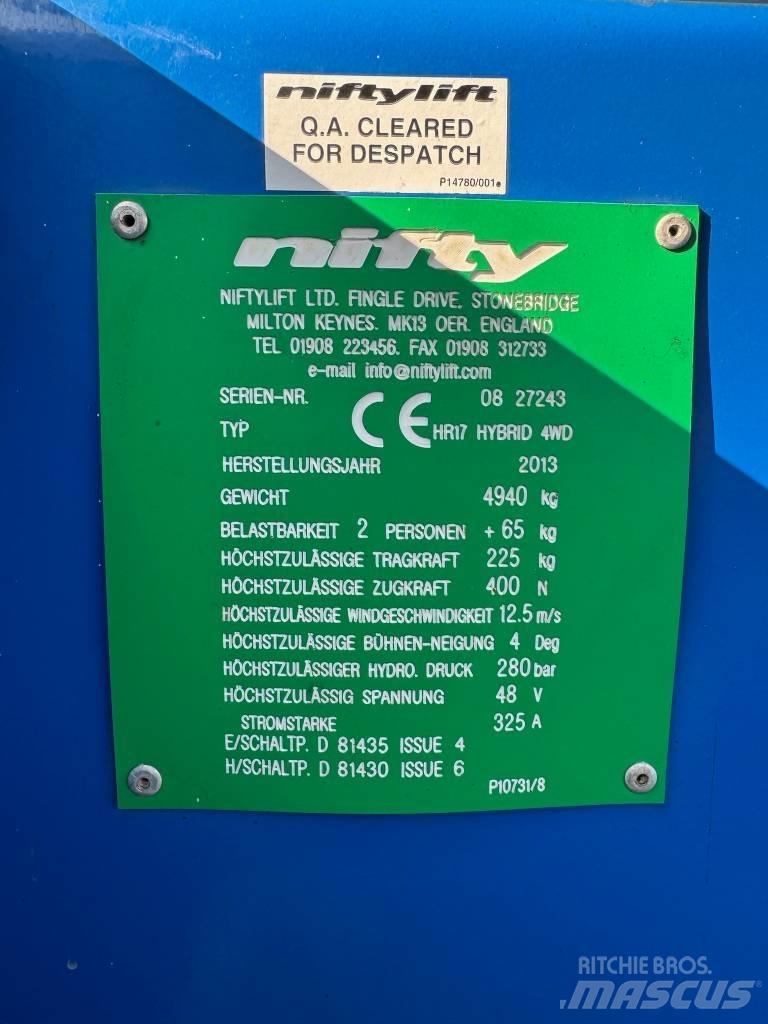Niftylift HR 17 D E Kloubové plošiny