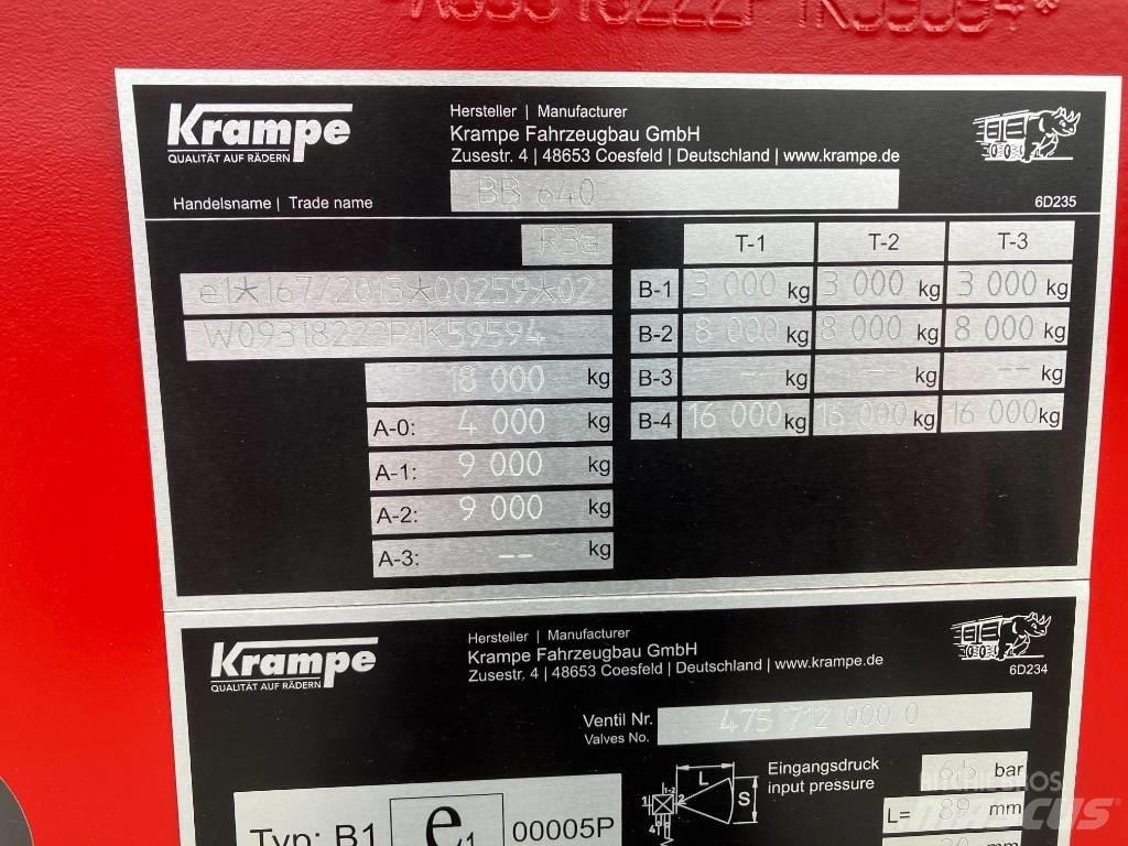 Krampe BB640 Sklápěcí přívěs