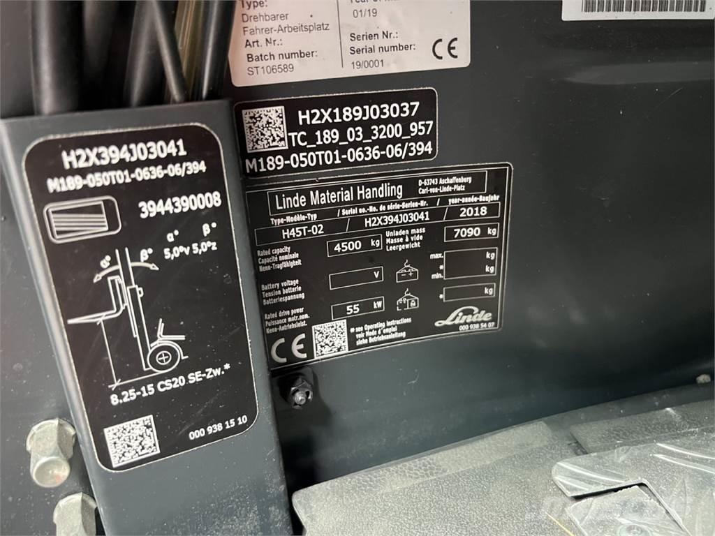 Linde H45T-02 LPG vozíky