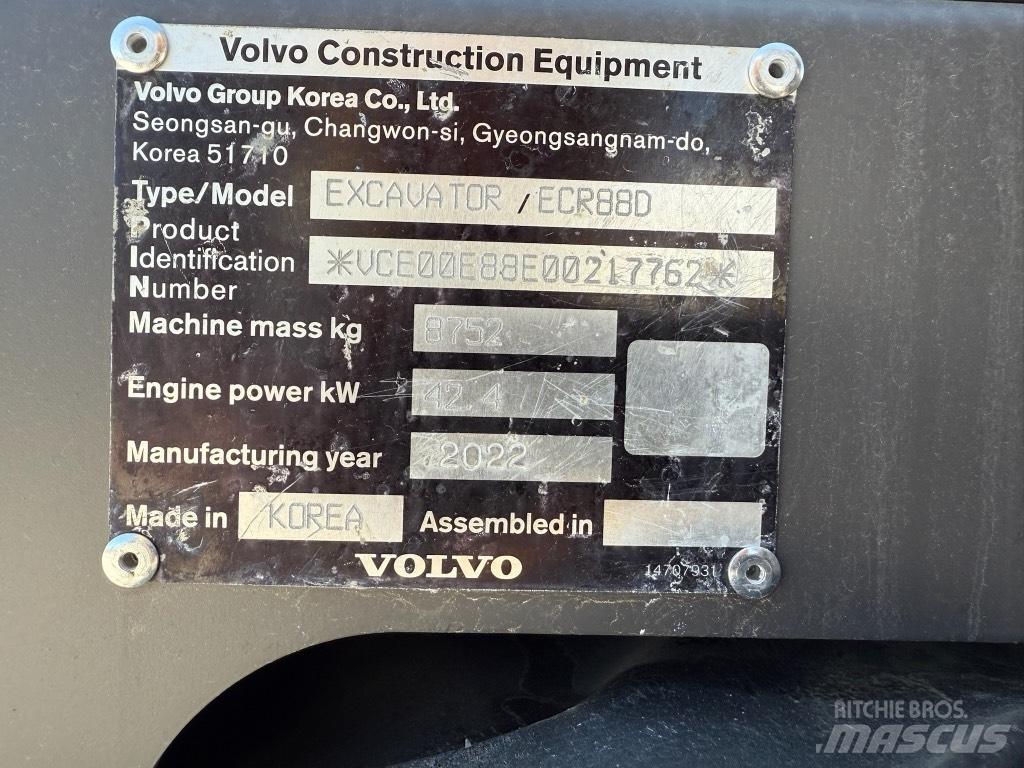 Volvo ECR88D Midi rýpadla 7t - 12t