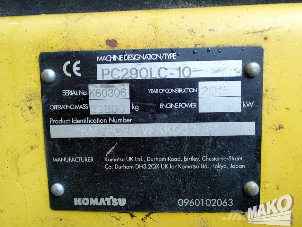 Komatsu PC 290 LC-10 Pásová rýpadla