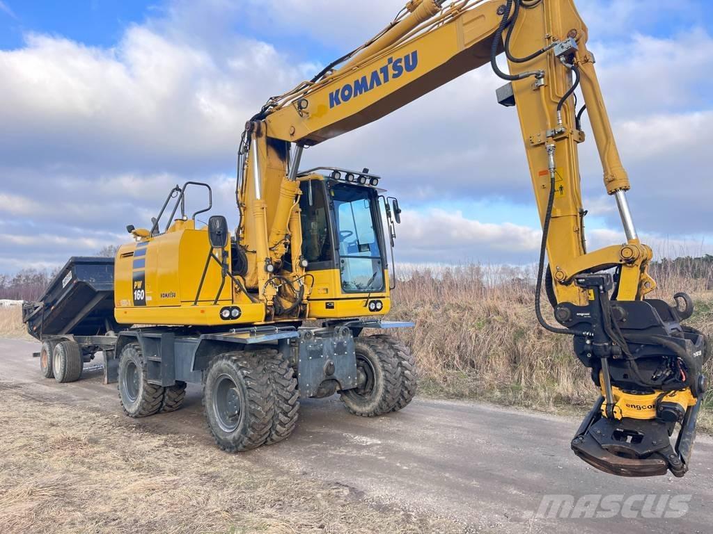 Komatsu PW 160 Kolová rýpadla