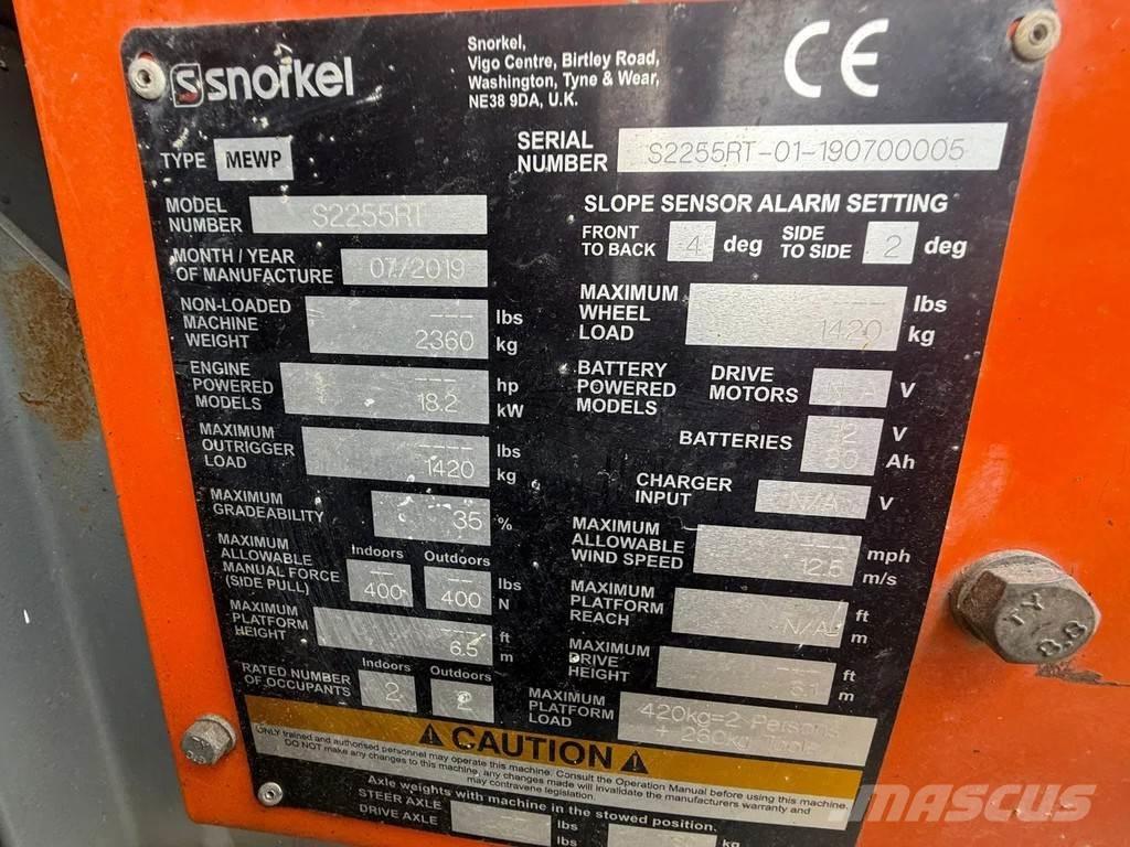 Snorkel S2255RT Nůžková zvedací plošina