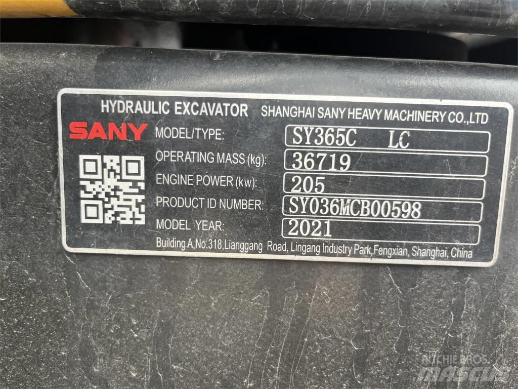 Sany SY365C Pásová rýpadla