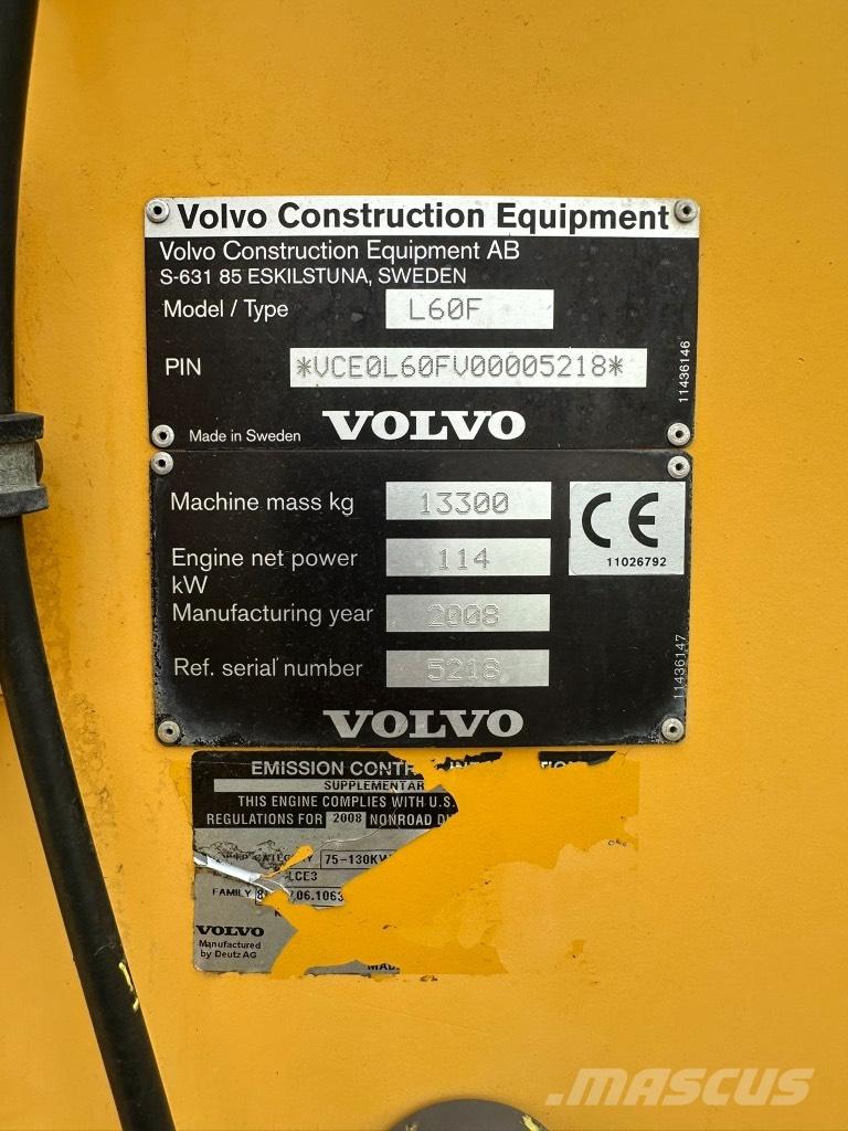 Volvo L60F Kolové nakladače