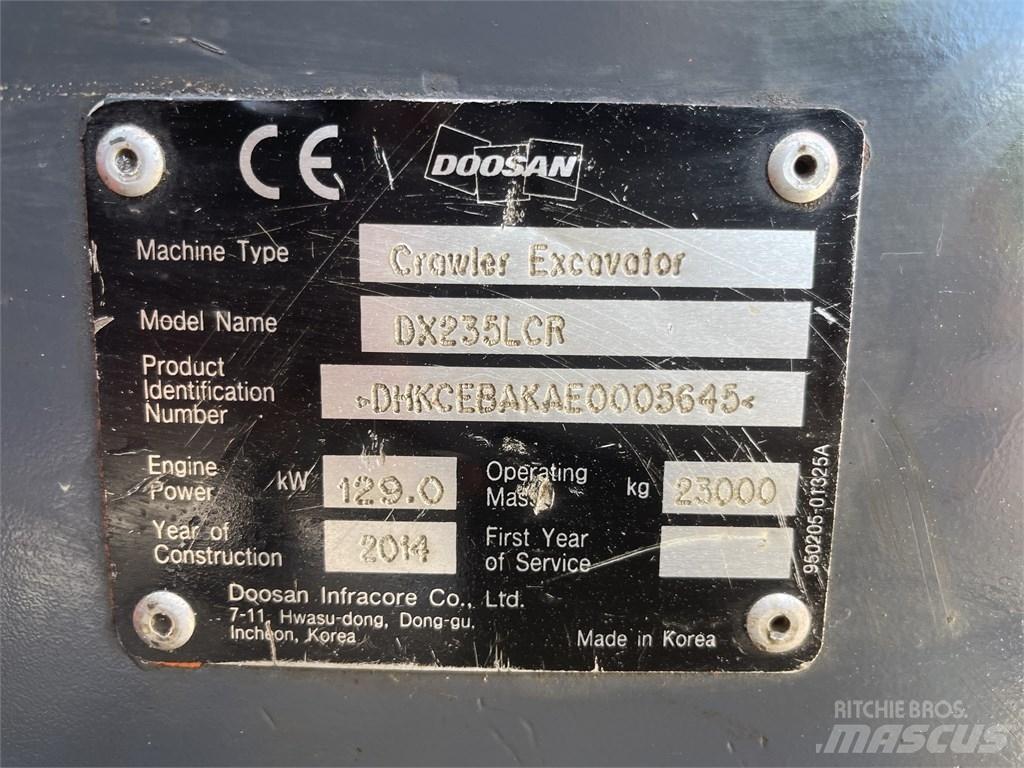 Doosan DX 235 LCR Pásová rýpadla