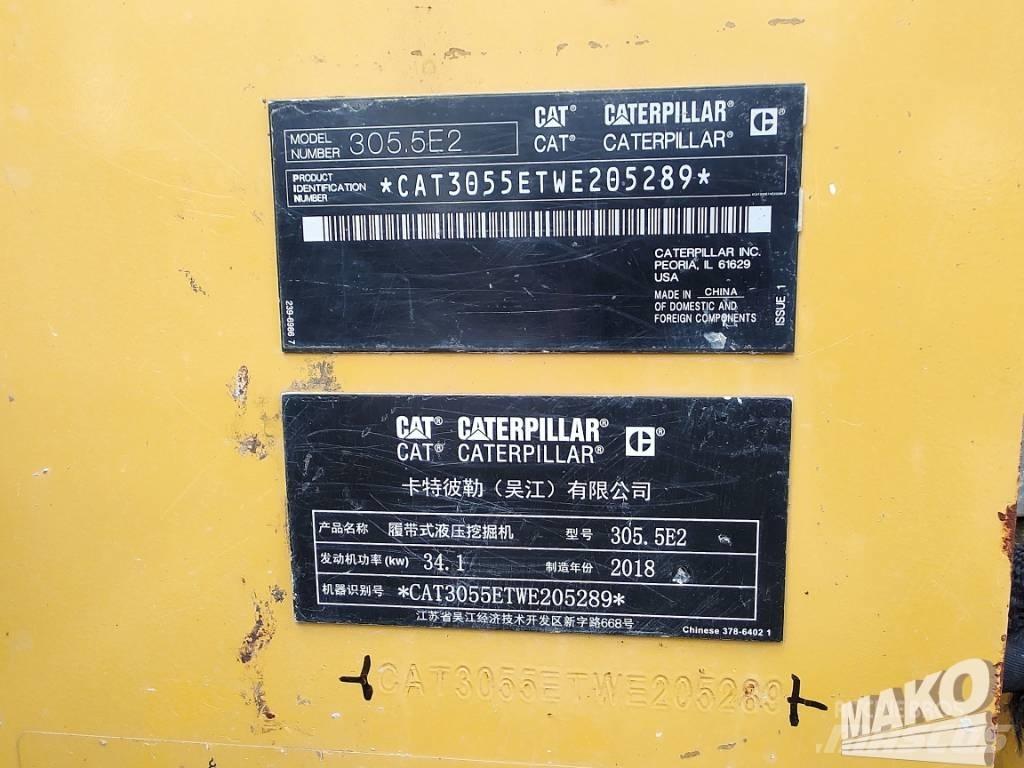CAT 305.5 E2 Pásová rýpadla