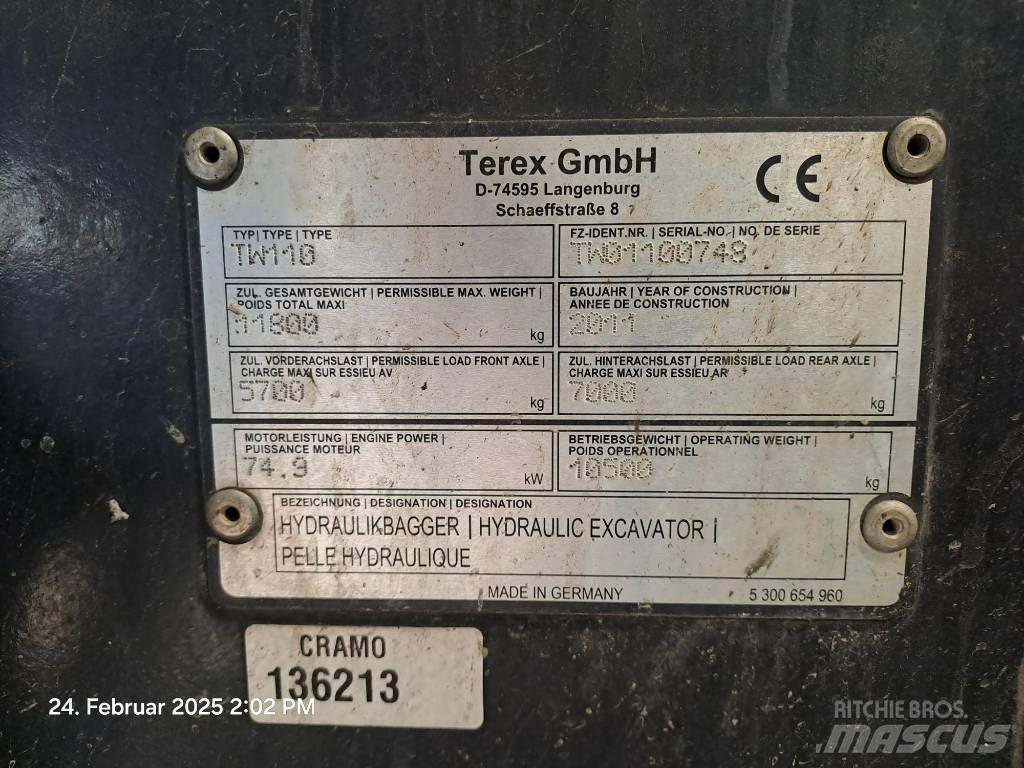 Terex TW 110 Kolová rýpadla