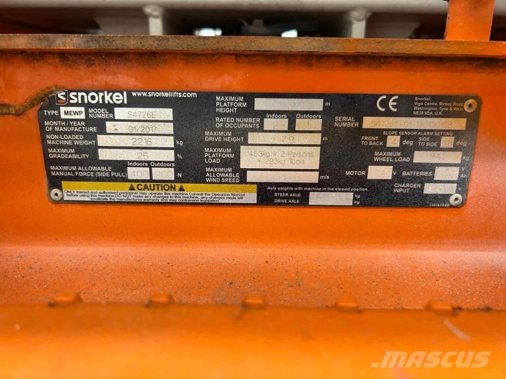 Snorkel S 4726 E Nůžková zvedací plošina
