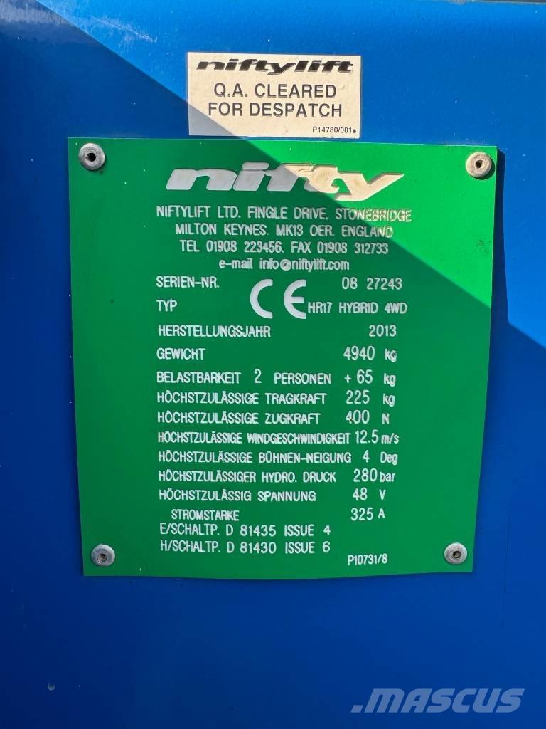 Niftylift HR 17 D E Kloubové plošiny