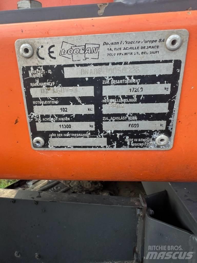 Doosan DX 160 W-3 Kolová rýpadla